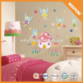 Fashion natural stickers for kids 3d pvc flower decor wall sticker